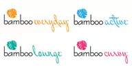 <h1>Bamboutique Line Logo Identities</h1> When introducing the Bamboutique apparel line, we realized we would be adding numerous pieces to the e-tail shop. To help guide the shopper when browsing the shop, we wanted to separate the apparel based on clothing style. So we designed logo identities for each line by combining the Bamboo Bliss and Bamboutique logotypes, then differentiated each by color.