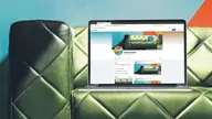 <h1>Mid Mod Squad Brand Design</h1> After creating the brand name and logo identity, We developed designs for the Facebook Page and Etsy Shop. We designed the banner images using an image of a mid-century modern forest green quilted vinyl diamond upholstered couch, styled with round pintuck throw pillows, wall graphics of gold, orange and aqua geometrics, incorporate the Mid-Mod Squad logo, and emphasized the “Live the Good Life!” tagline. We reconfigured the logo design for the profile images, and also use these designs for sticker labels.